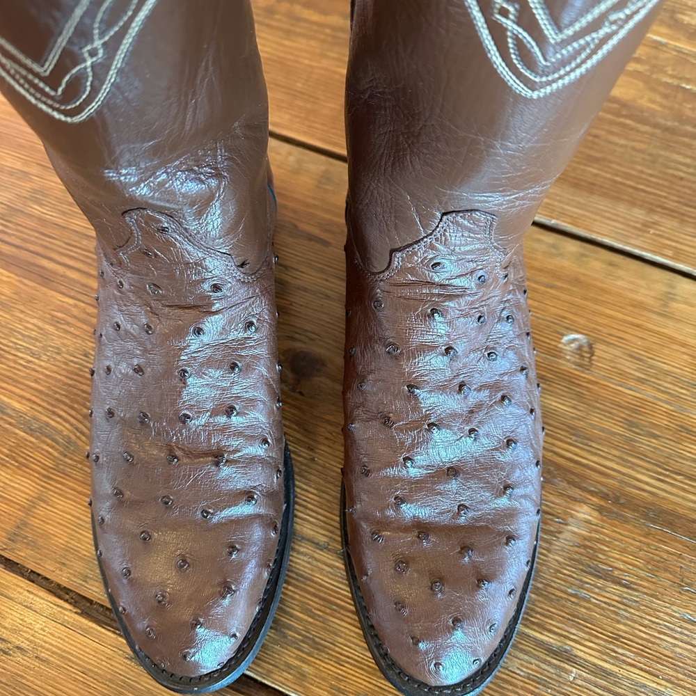 Justin ostrich boot